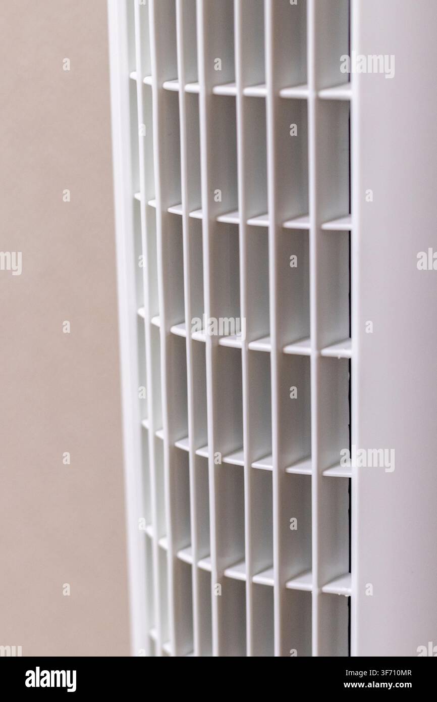 Macro Texture of Plastic Column Cooling Fan Ventilation Grid Stock Photo