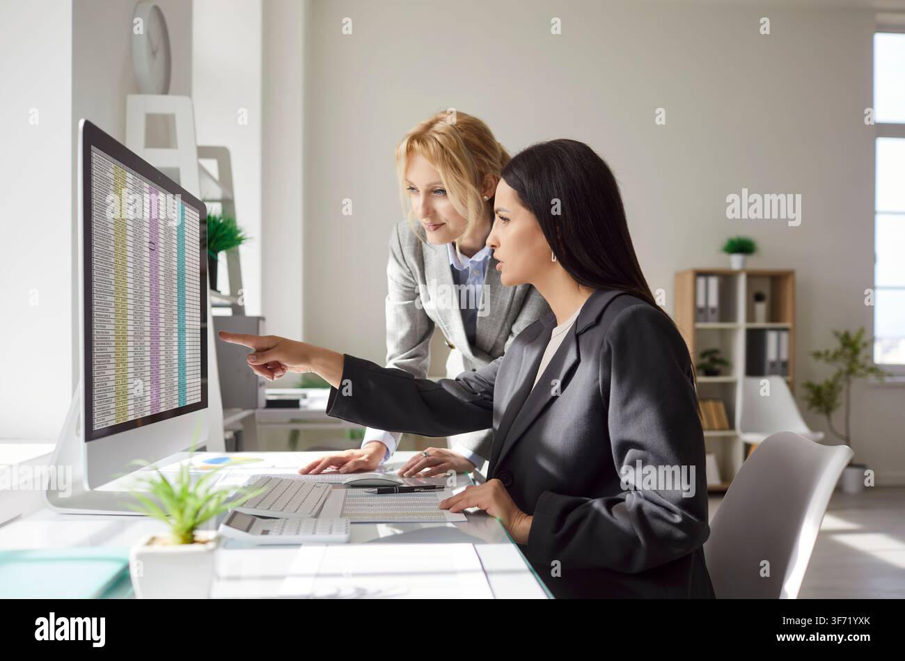 Positive Business People Working In Office Meeting Stock Photo