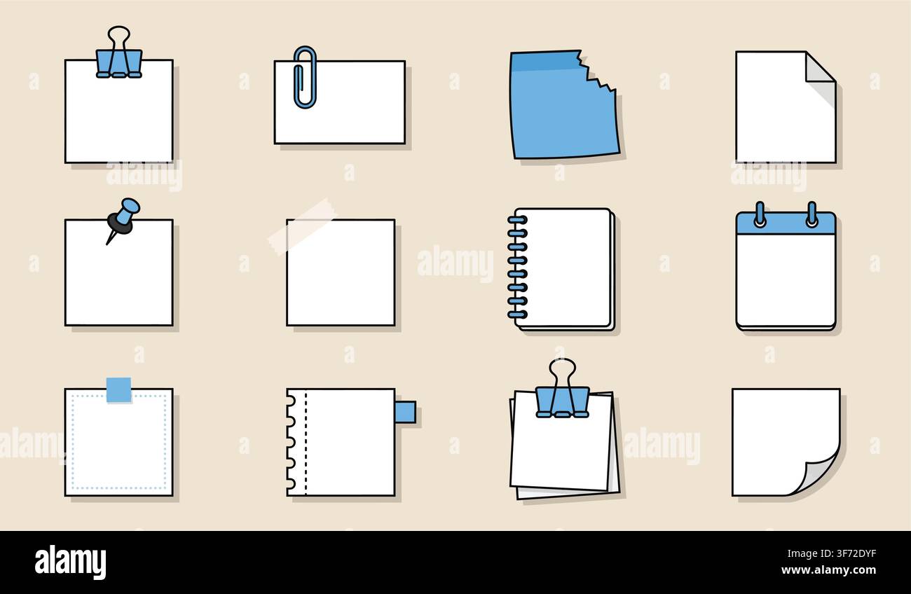 Minimalist digital icon blue notepad hi-res stock photography and ...