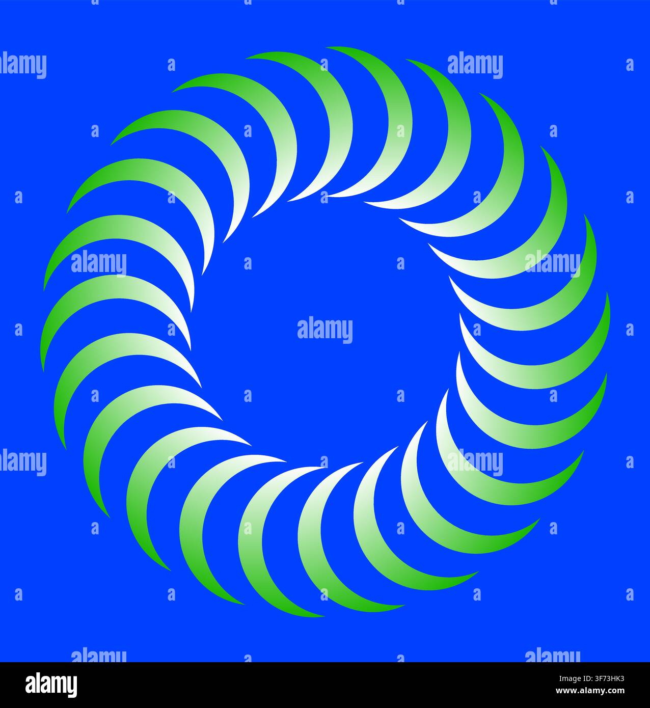 Optical illusion circle composed of rings Stock Vector