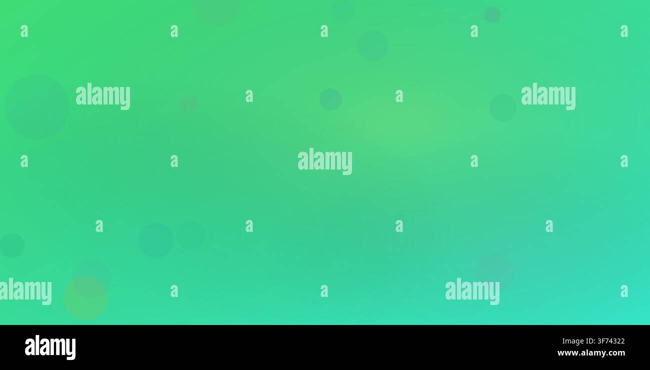 Abstract background with soft bright green gradient and bokeh light circles Stock Vector