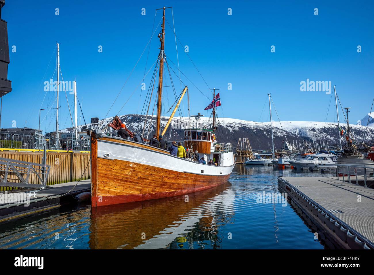 Tromso; Harbour; Norway Stock Photo