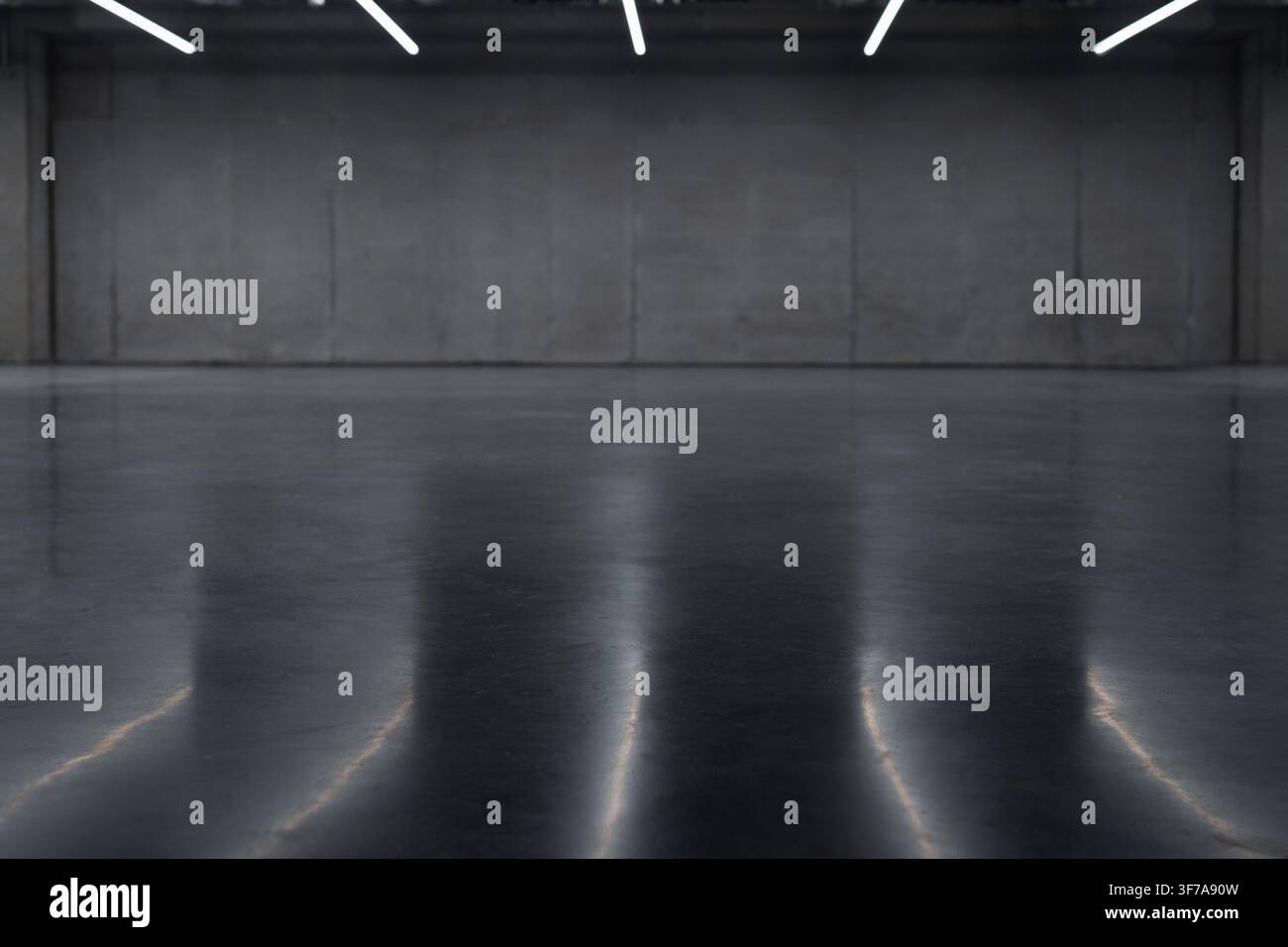 Texture – solid, modern concrete wall and floor in modern architecture. Stock Photo
