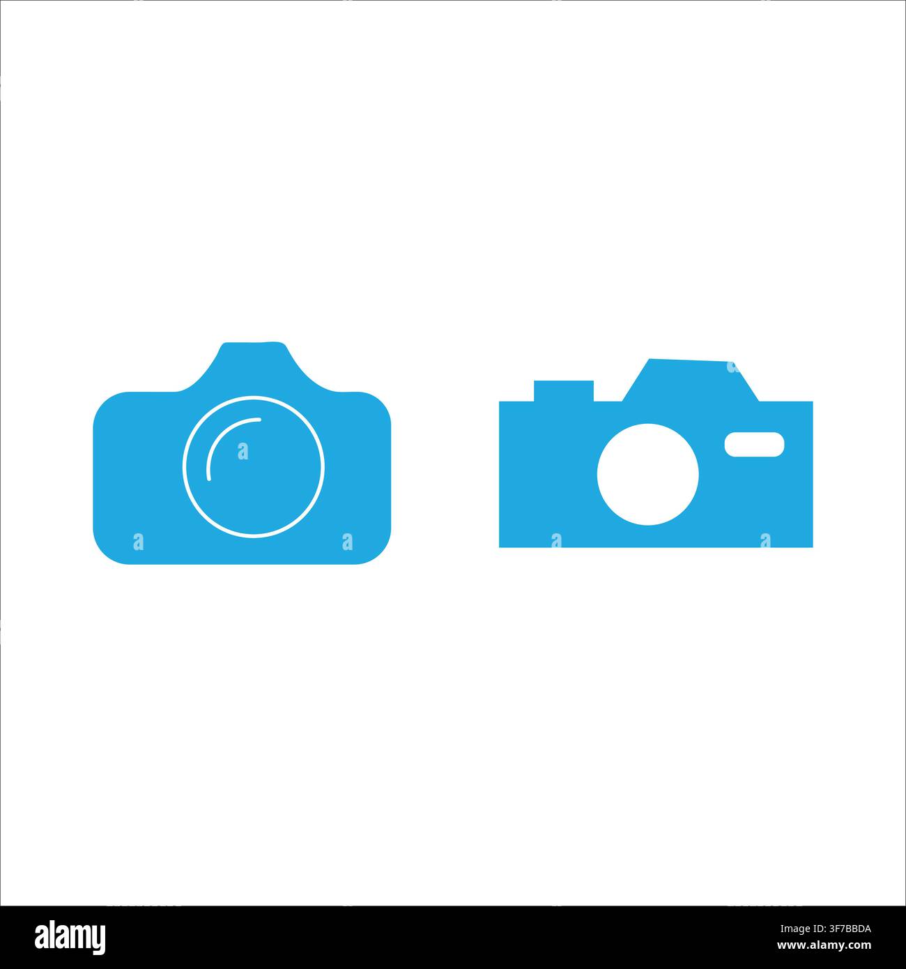 camera icon set -photography ,multimedia flat vector collection Stock Vector