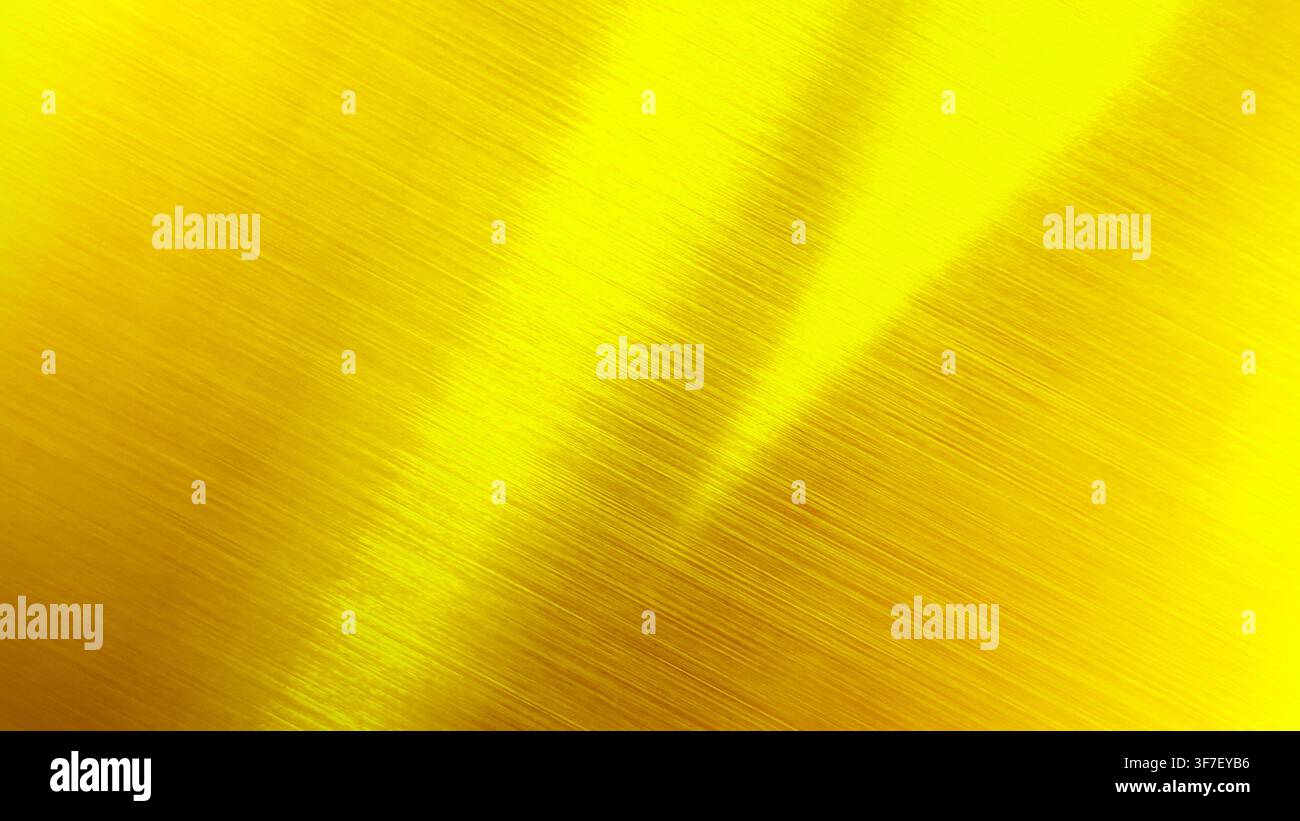 Abstract Brushed Gold Metal Texture with Soft Light Reflection Stock Photo