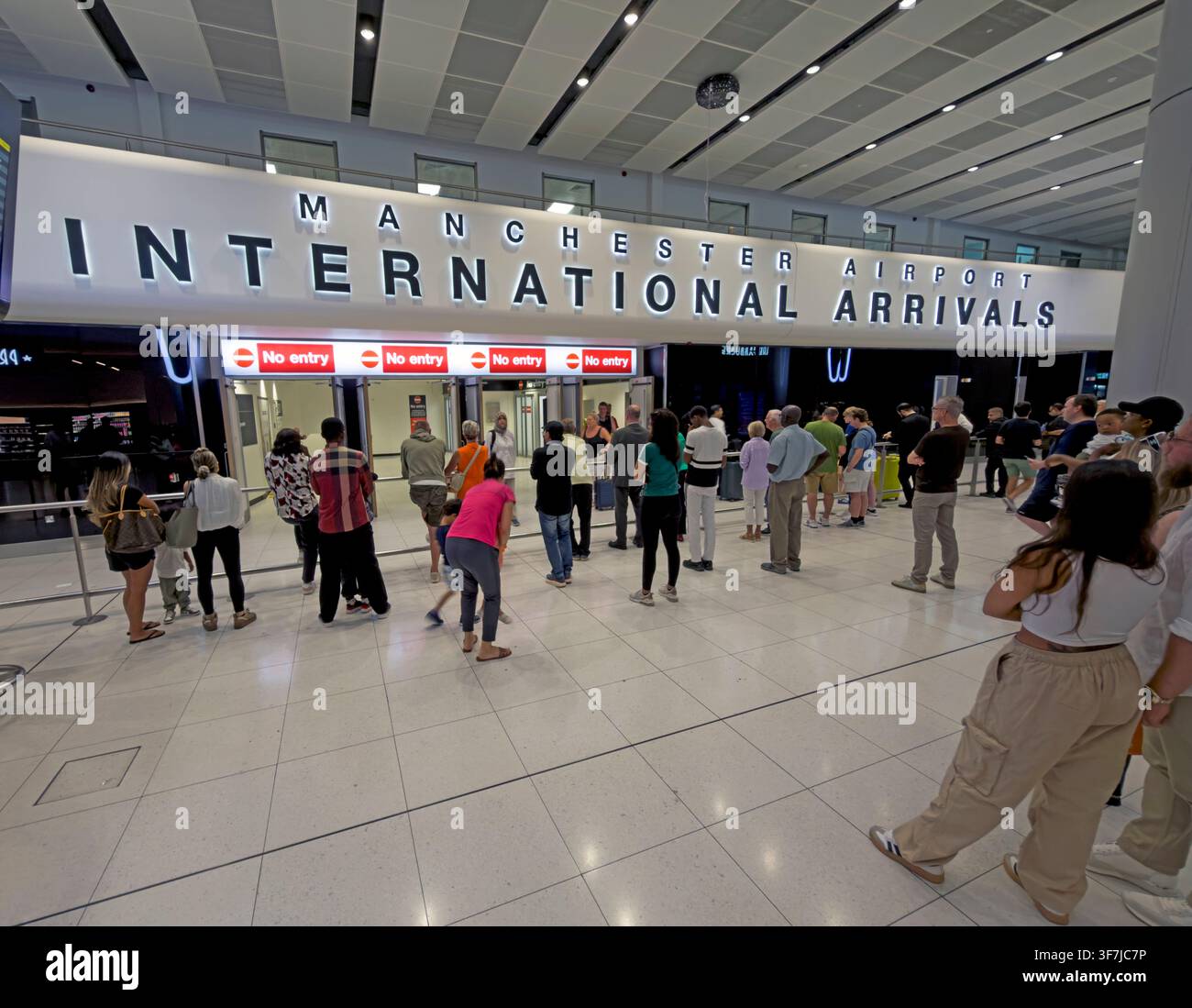 Manchester Airport International Arrivals Stock Photo