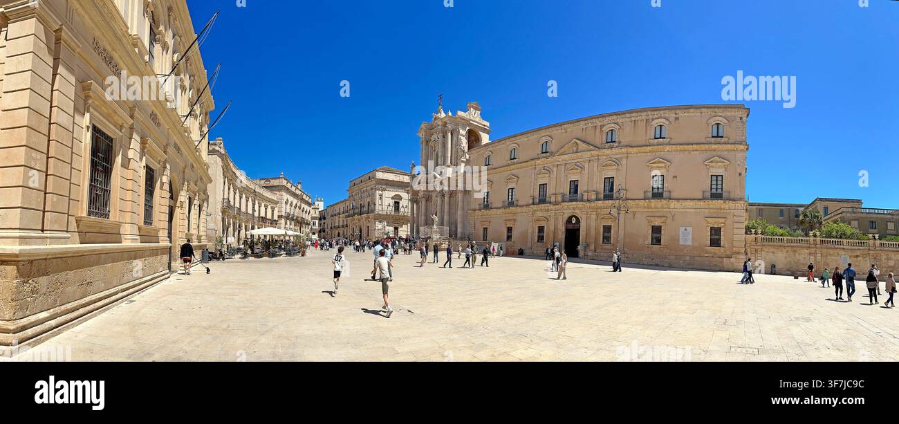 Syracuse Panorama Sicily Italy Stock Photo