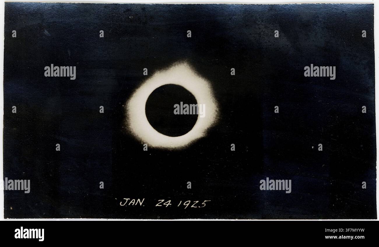 Solar eclipse, eclipse, total, USA, 24.1.1925 Stock Photo