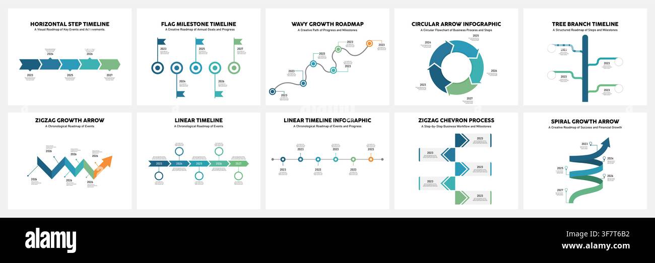 Professional business timeline infographic roadmap and workflow step vector template Stock Vector