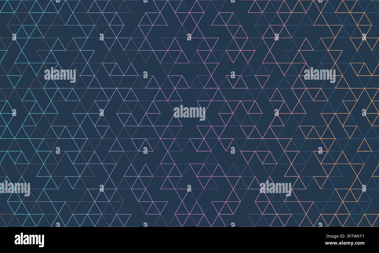 Abstract vector background with a seamless geometric pattern of simple triangle shapes. Stylish vector texture Stock Vector
