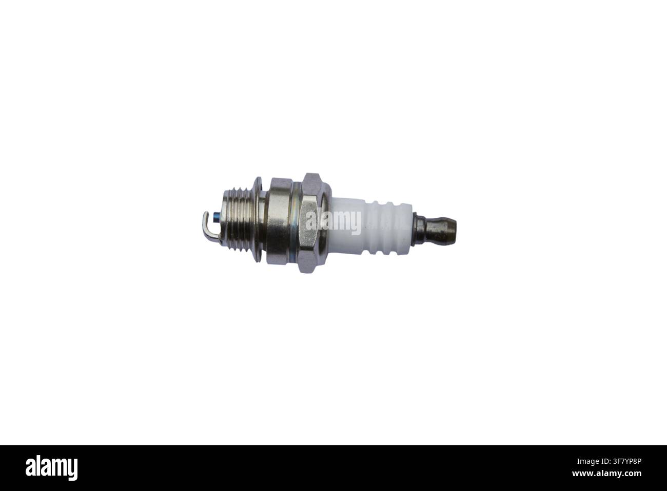 isolated spark plug for car on a white background Stock Photo