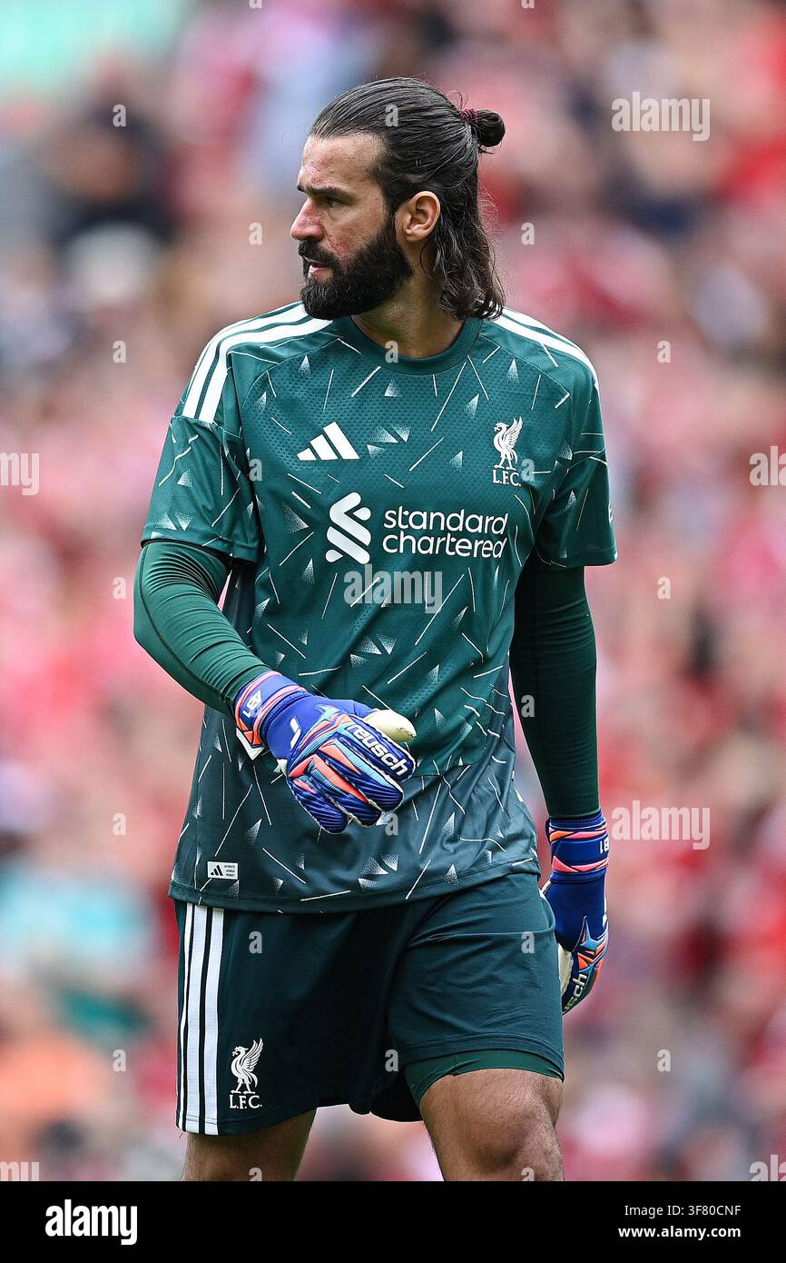 Alisson of Liverpool during the Liverpool v AS Monaco Pre-Season ...