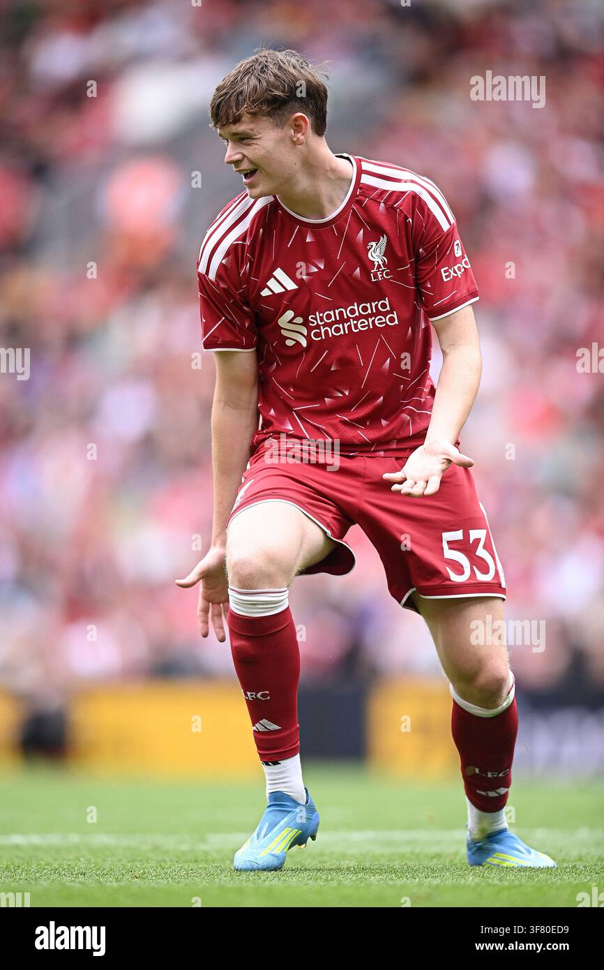 James McConnell of Liverpool during the Liverpool v AS Monaco Pre ...