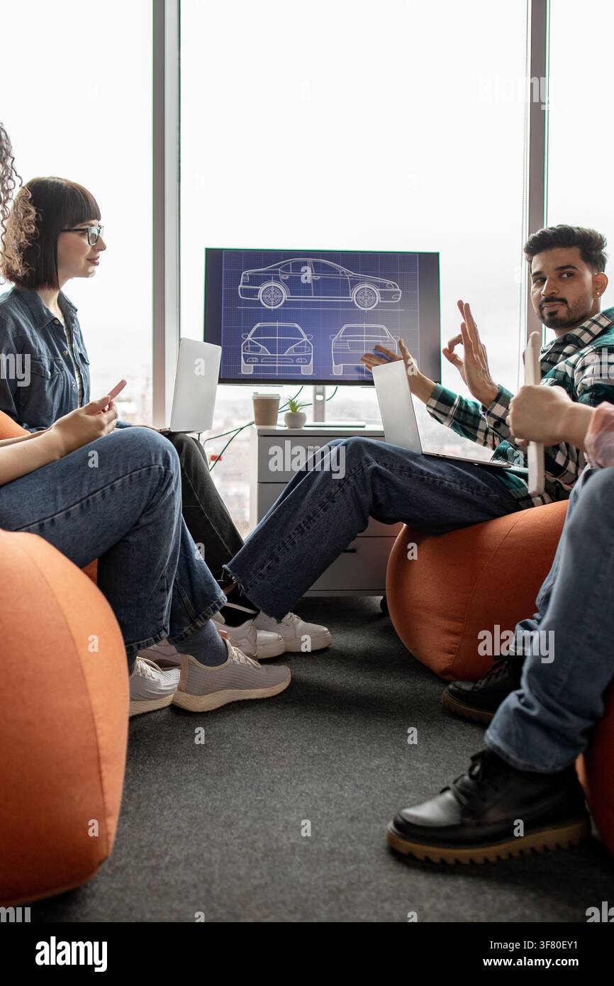 Car Design Meeting Stock Photo