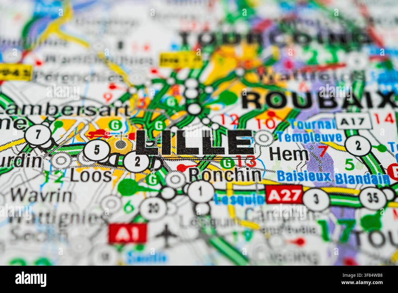 Reference Images Icon Detailed map of lille hi-res stock photography and images - Alamy