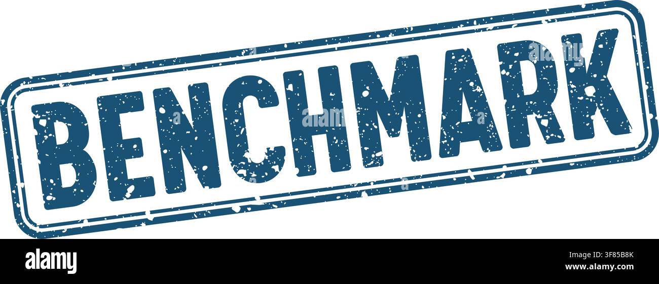 benchmark stamp. benchmark blue grunge stamp with no background Stock Vector