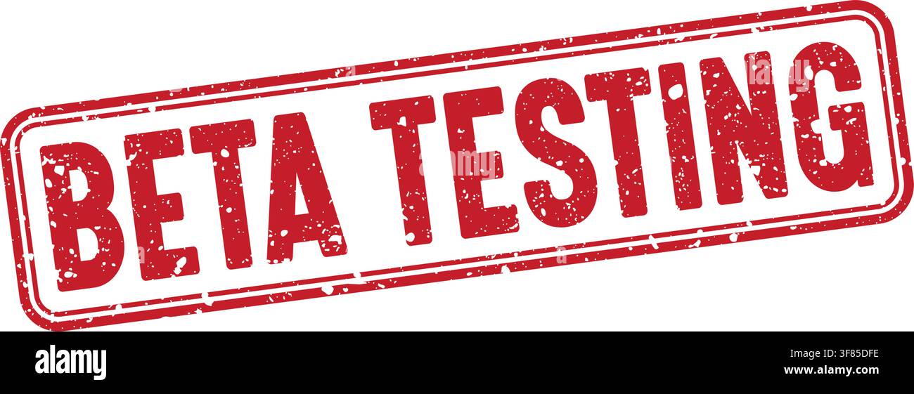 beta testing stamp. beta testing red grunge stamp with no background Stock Vector
