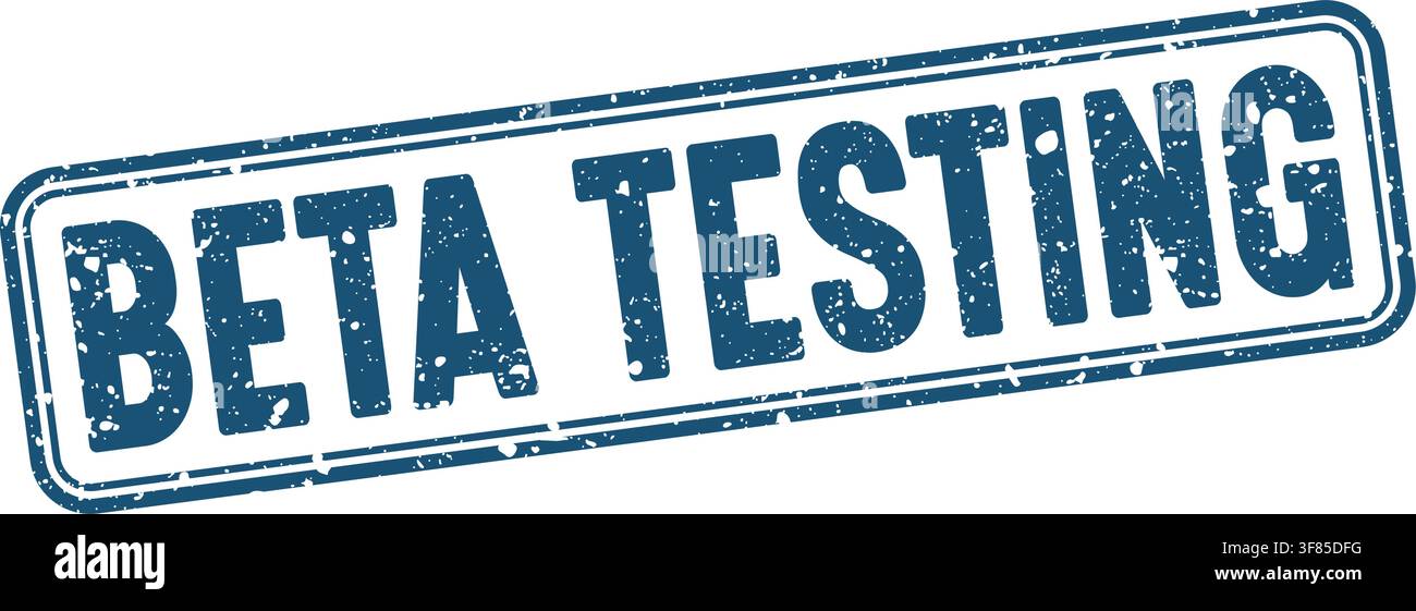 beta testing stamp. beta testing blue grunge stamp with no background Stock Vector