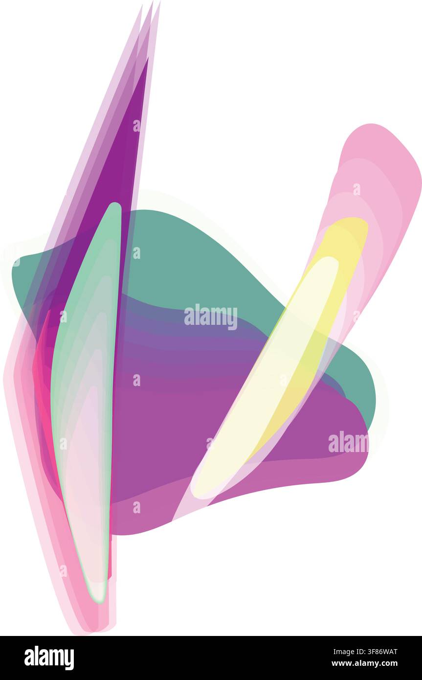 Abstract geometric forms creating light refraction concept Stock Vector