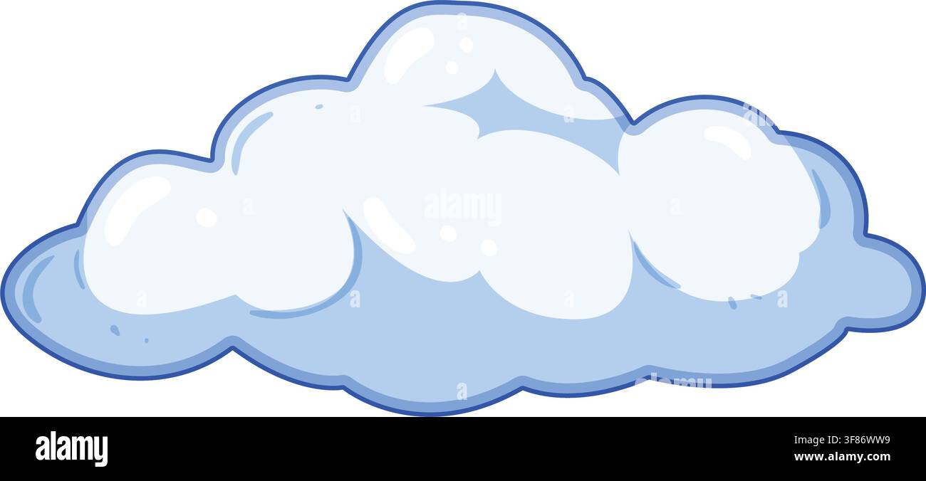 Cloud floating in sky representing weather element Stock Vector