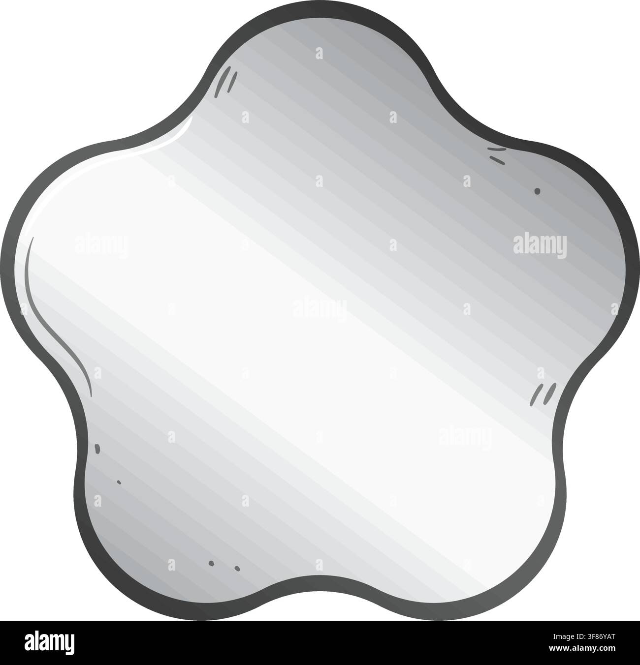 Irregular metal speech bubble frame concept Stock Vector