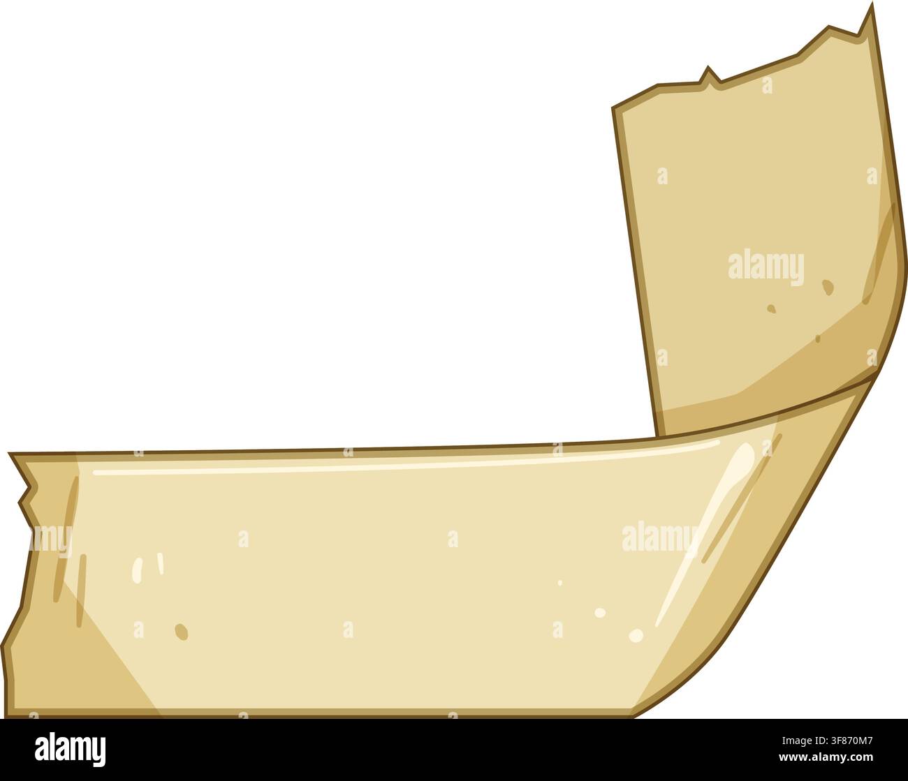 Adhesive tape piece creating copy space banner Stock Vector