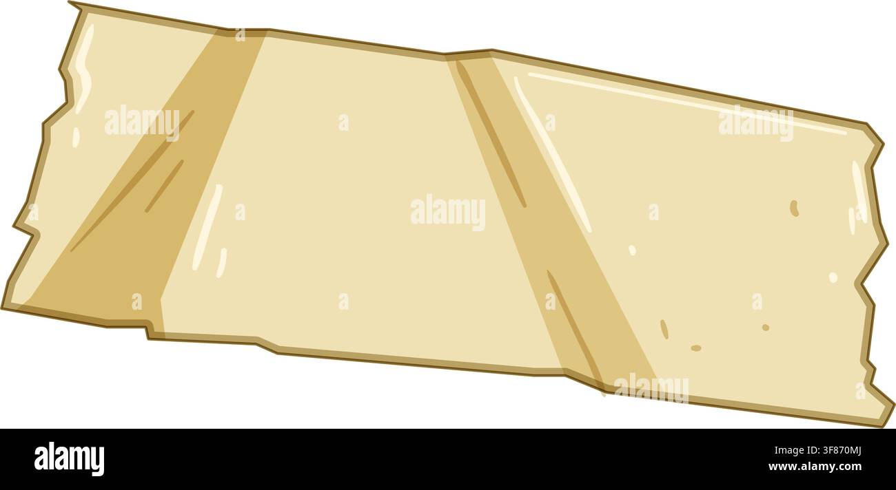 Adhesive tape piece creating copy space element Stock Vector