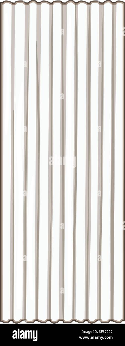 White corrugated plastic panel on a clean background Stock Vector