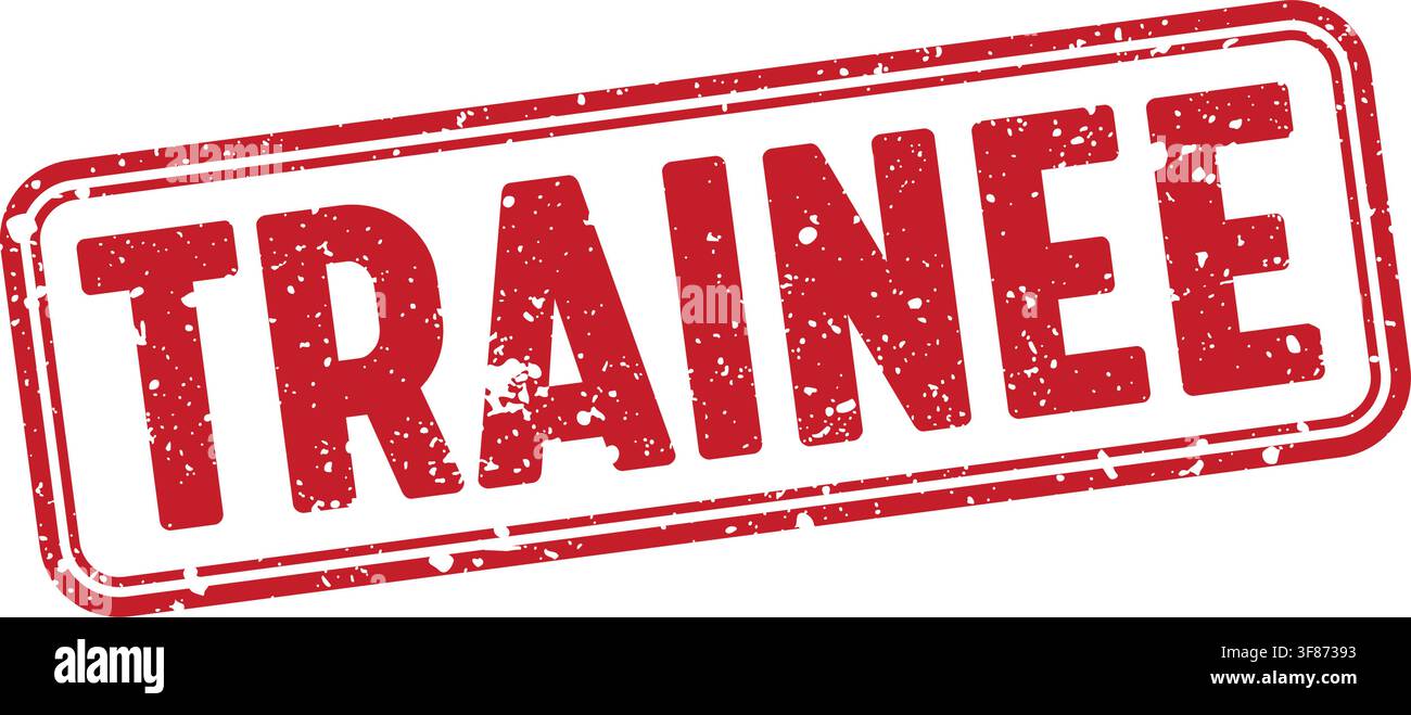 trainee stamp. trainee red grunge stamp with no background Stock Vector
