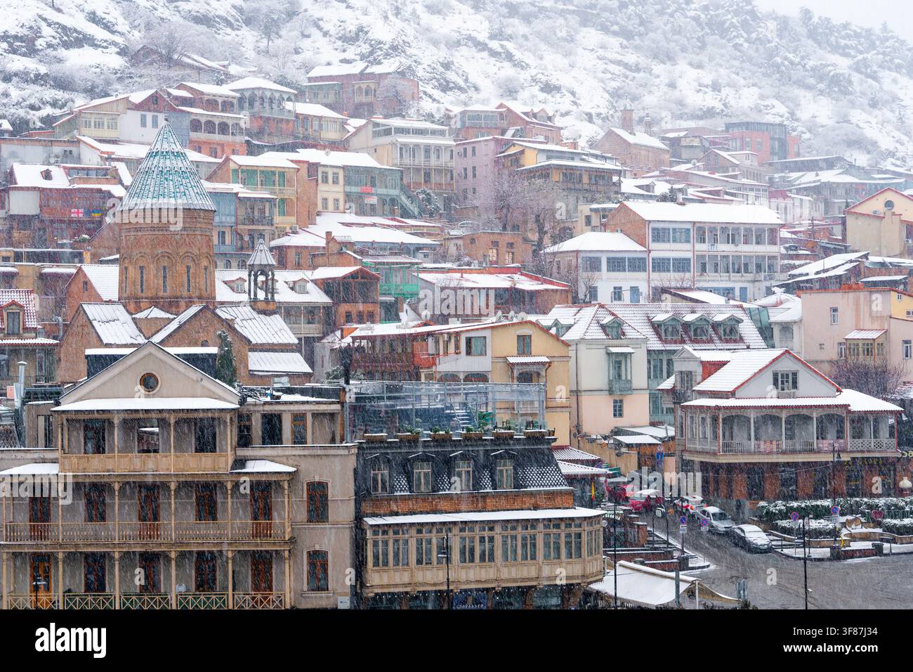 Tbilisi, Georgia - 19 January, 2026: Iconic colorful buildings with ...