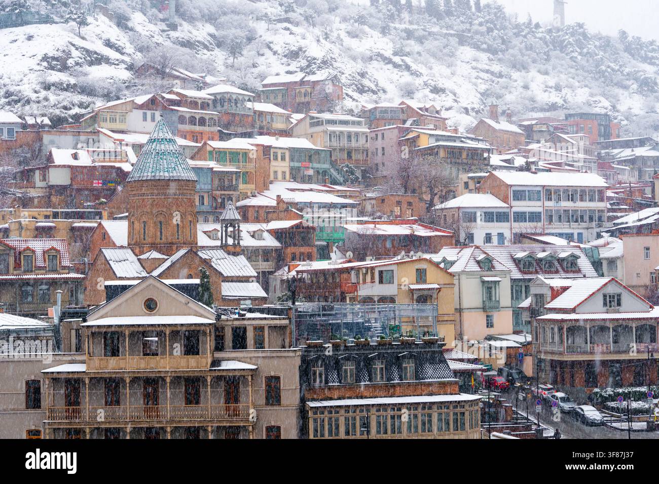 Tbilisi, Georgia - 19 January, 2026: Iconic colorful buildings with ...