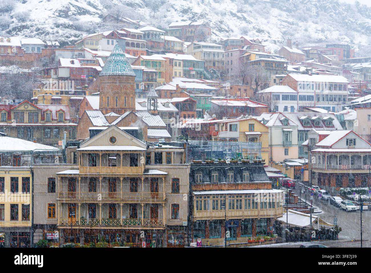 Tbilisi, Georgia - 19 January, 2026: Iconic colorful buildings with ...