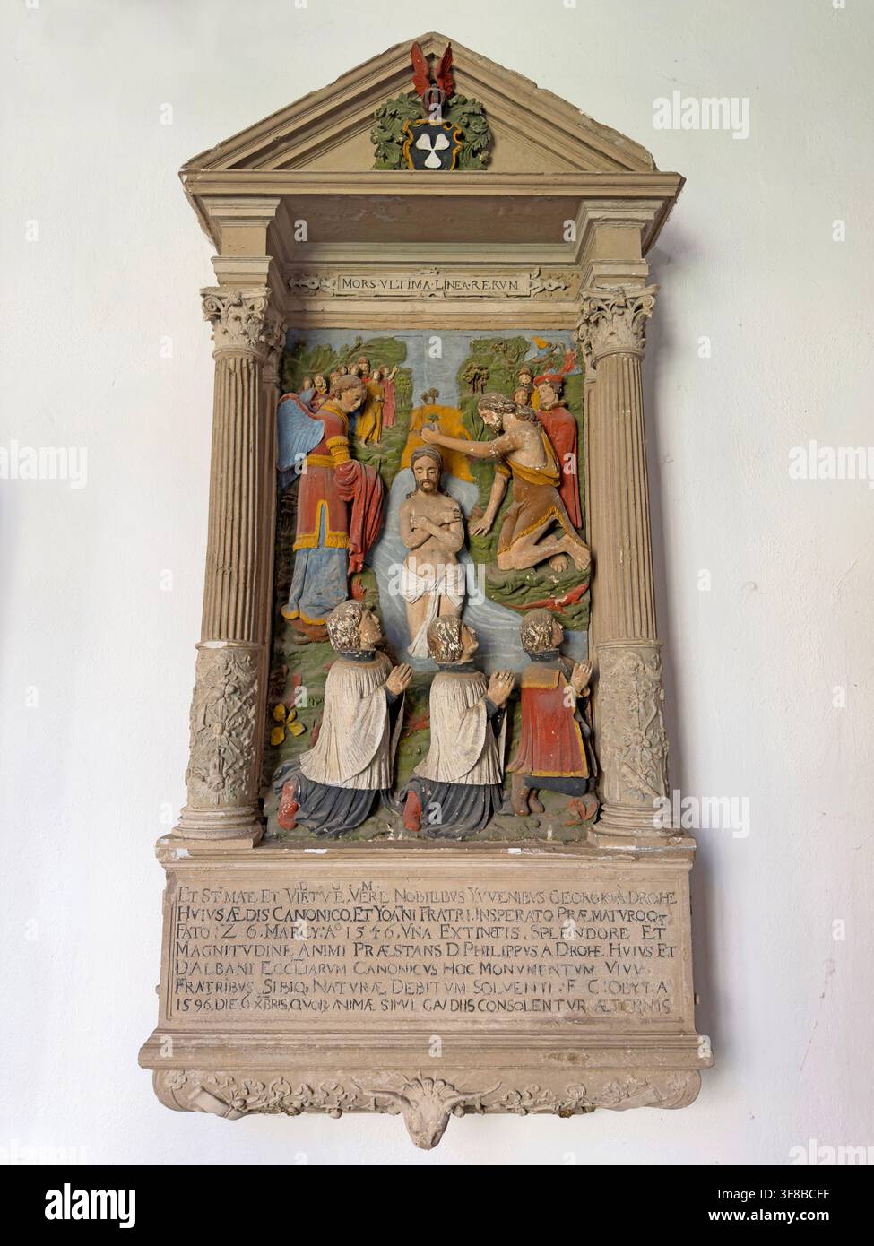 16th-century Renaissance funerary monument or epitaph in Mainz Cathedral Mainzer Dom. Stock Photo