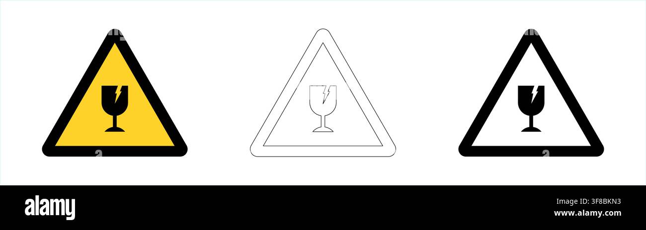 Fragile material warning in vector format Stock Vector