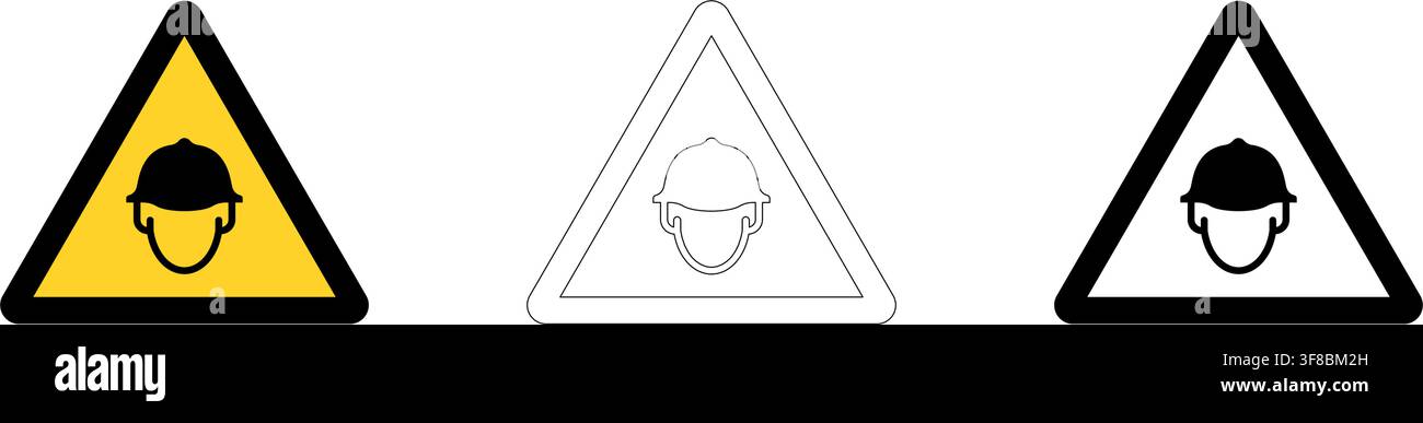 Mandatory use of safety helmet in vector format Stock Vector