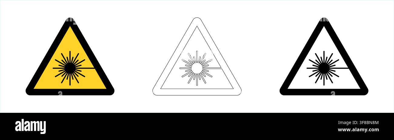 Warning Laser radiation, in vector format Stock Vector