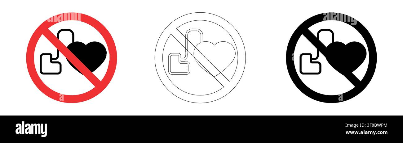 No active implanted cardiac devices in vector format Stock Vector