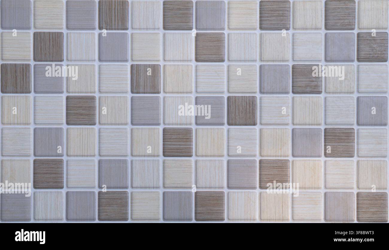 Ceramic Mosaic Tile Pattern Background Close Up Stock Photo