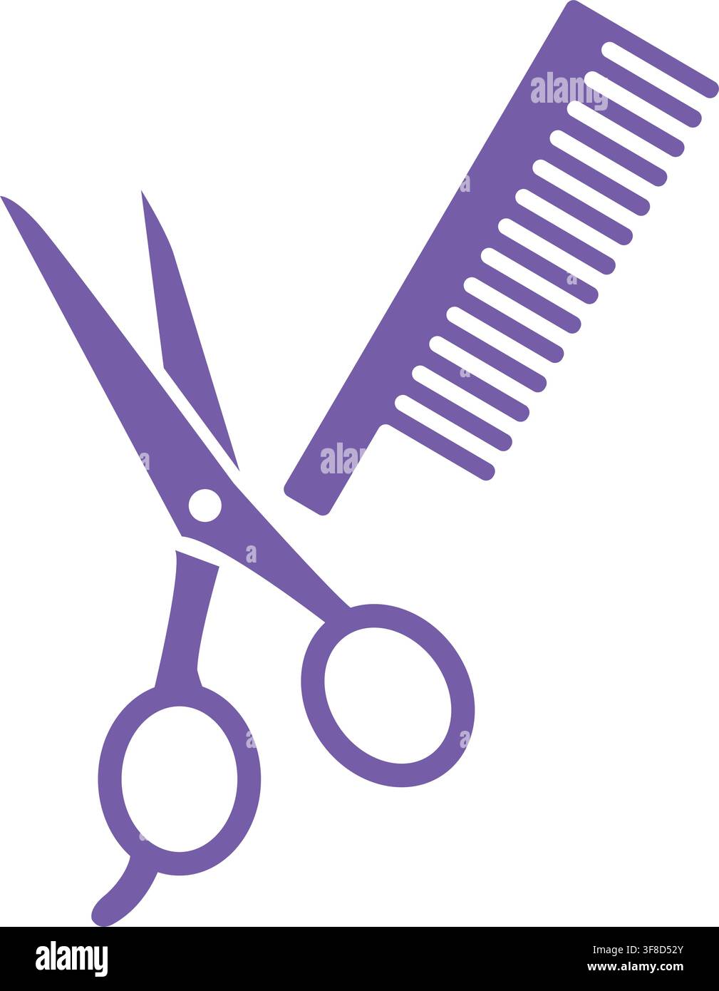 Scissors and Comb , barber logo Stock Vector