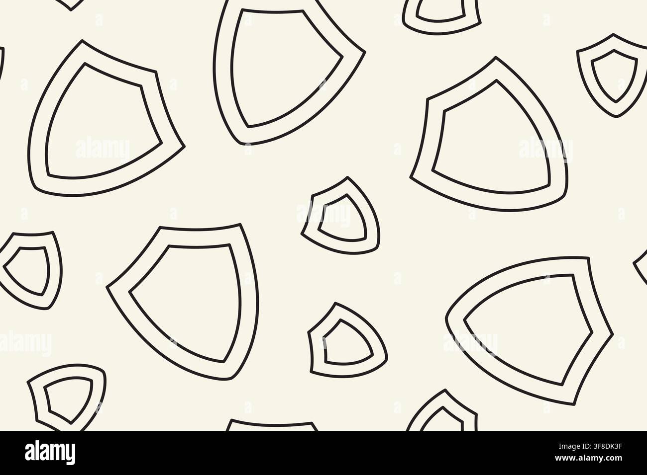 abstract shield seamless pattern, suitable for backgrounds, branding, packaging, security designs, wallpapers and digital projects - vector illustrati Stock Vector