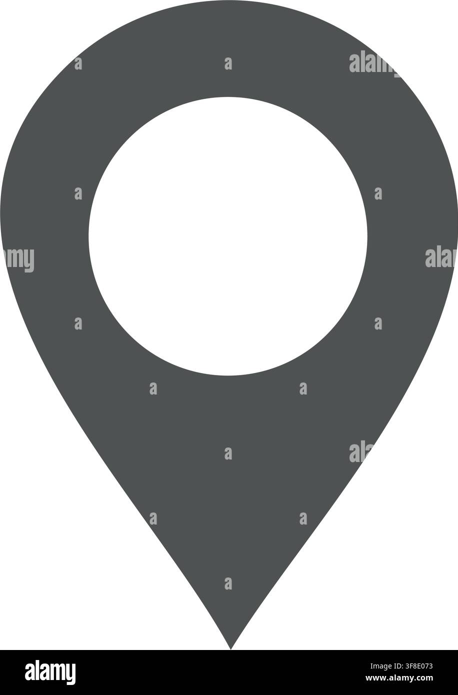 Location pin icon flat vector illustration design. Stock Vector