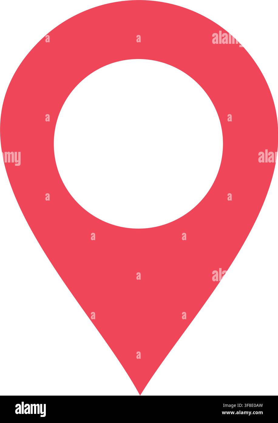 Location pin icon flat vector illustration design. Stock Vector