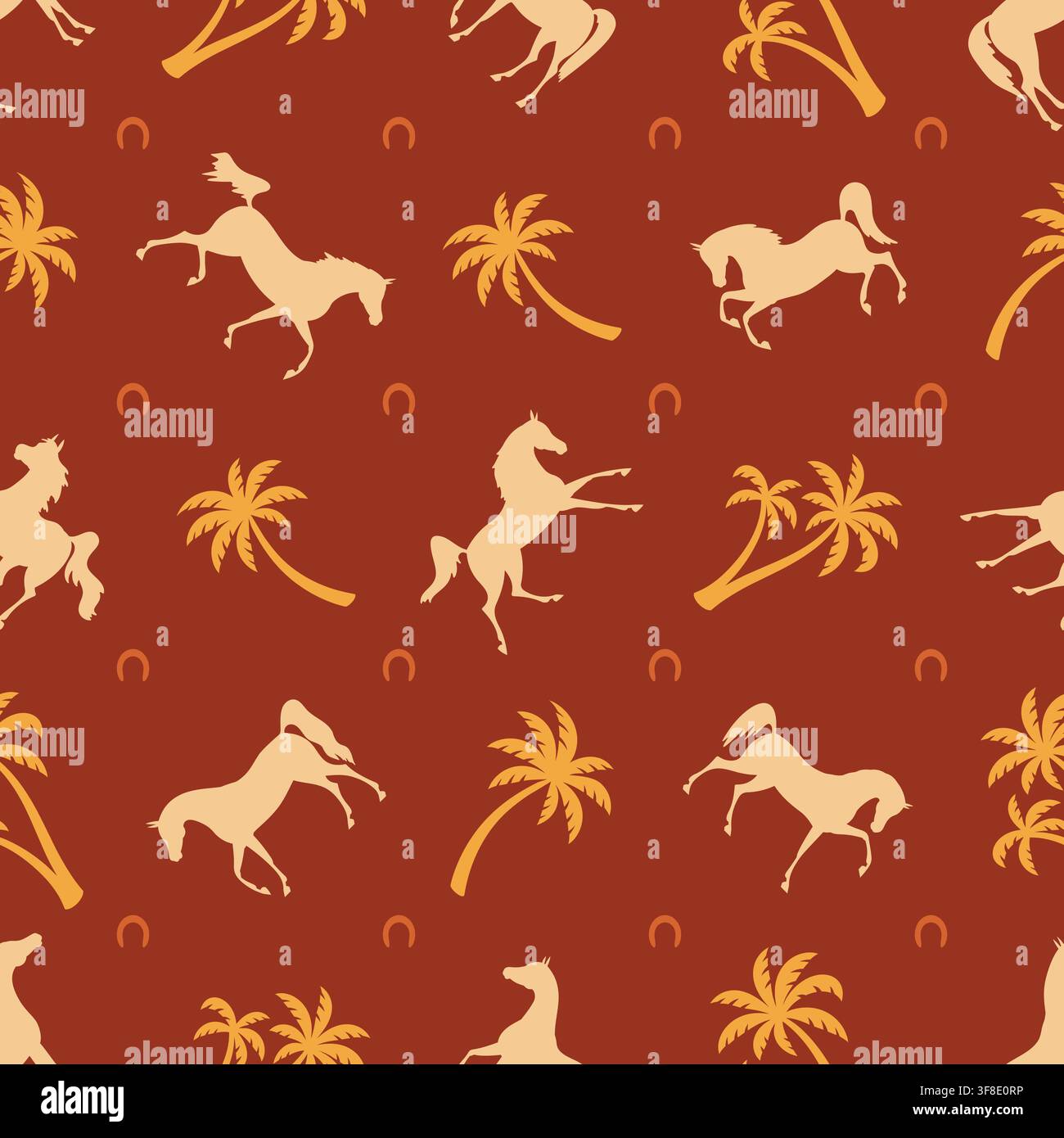 Seamless western pattern with arabian Stock Vector