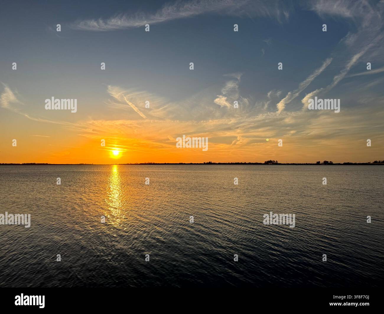Sunset on the Bay - Smartphone Captured Stock Image
