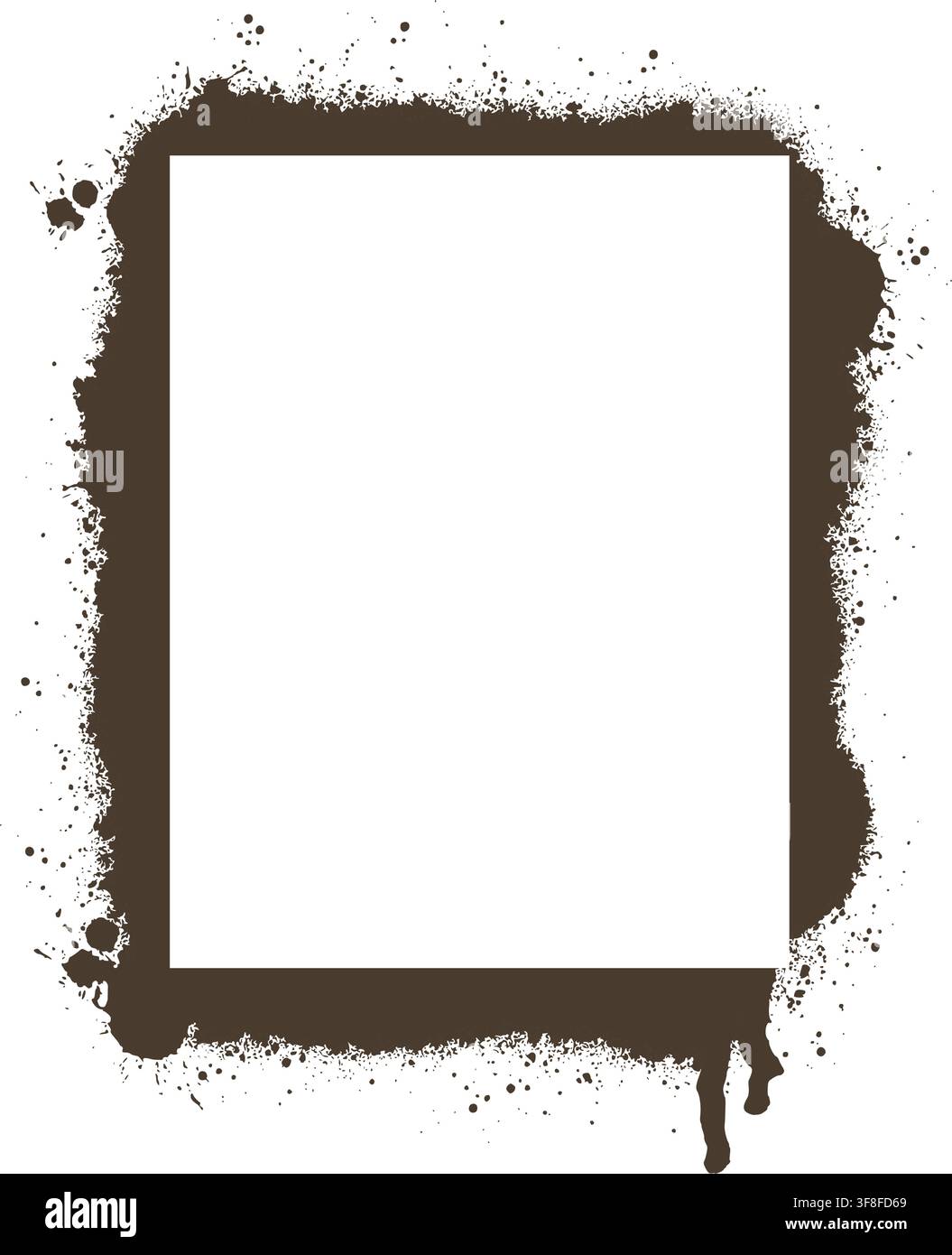 Rectangular shaped frame for graffiti in grunge style Stock Vector