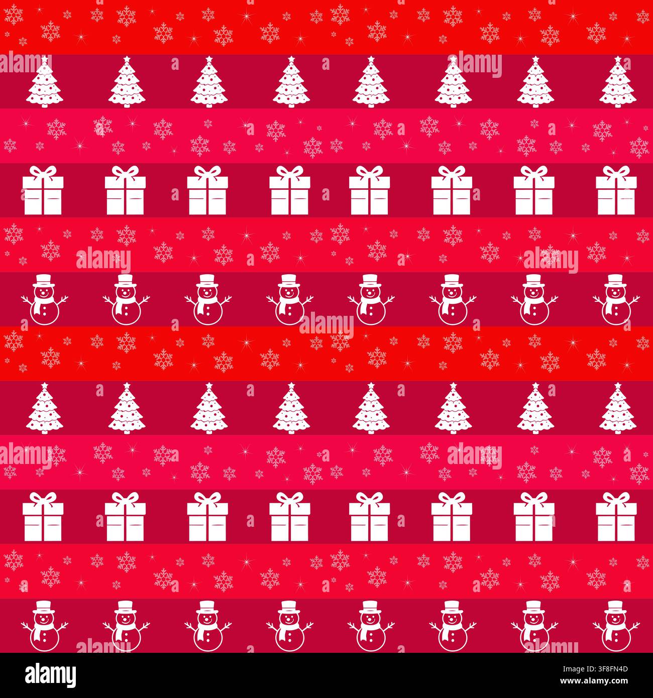 Seamless Christmas Pattern with Christmas Trees and Gift Boxes Stock Vector