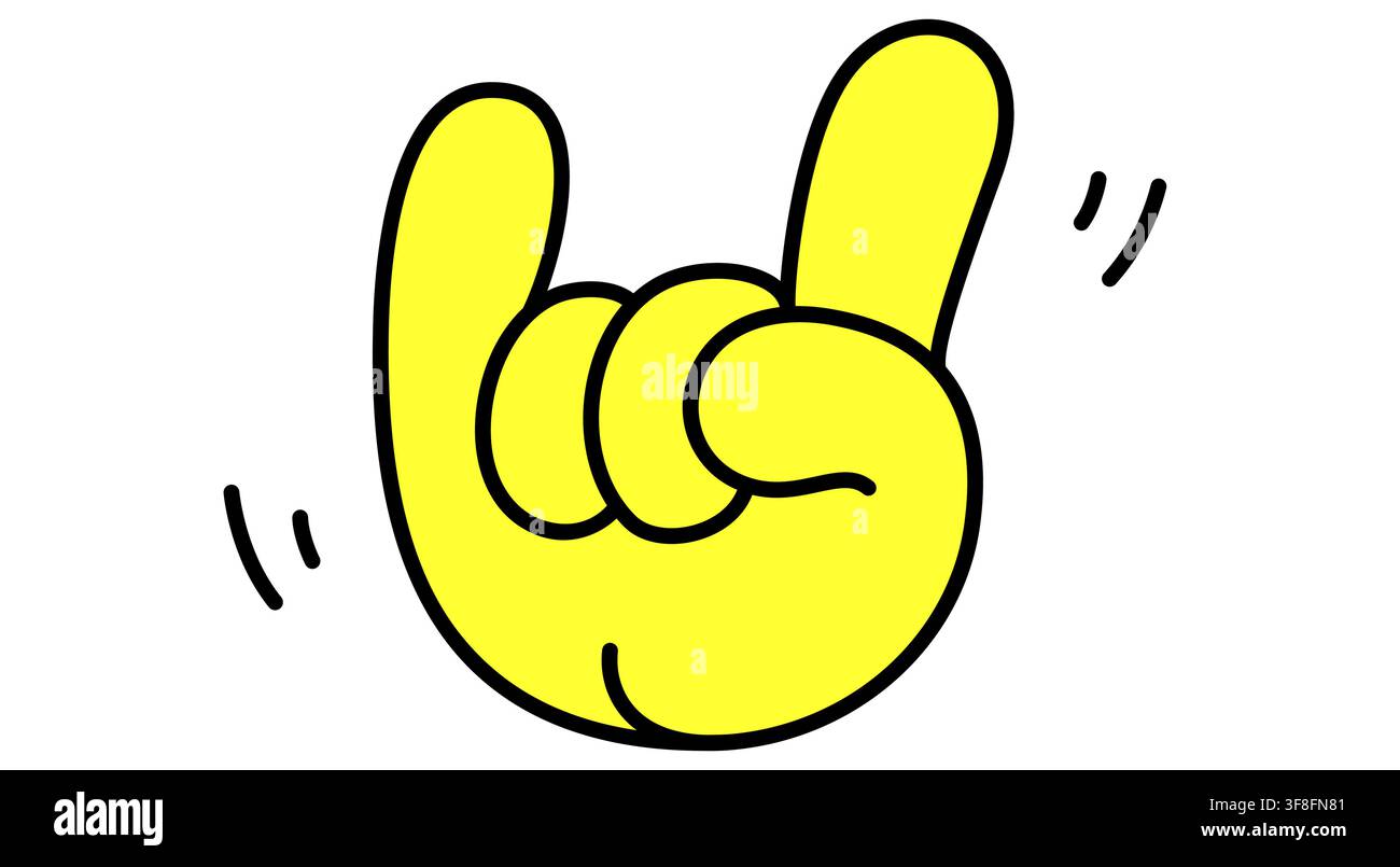 Rock. Hand sign. Gesture fingers Stock Vector
