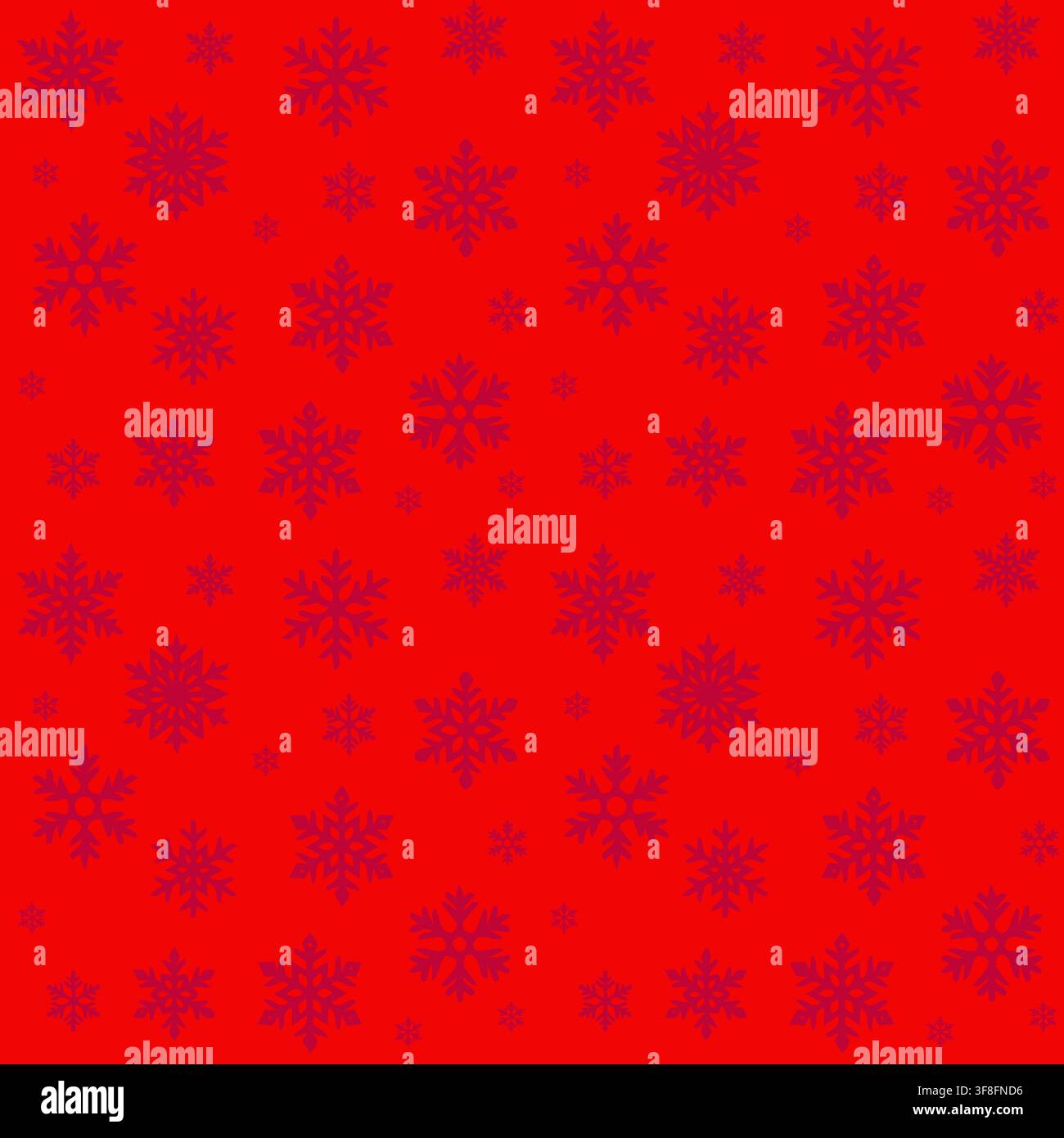 Red Snowflake Seamless Pattern Stock Vector