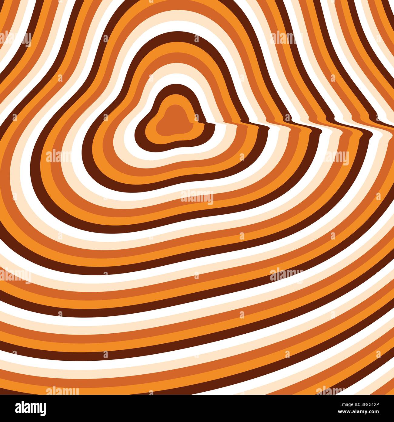 Abstract Orange Curved Ripple Distortion Background Vector Illustration Stock Vector