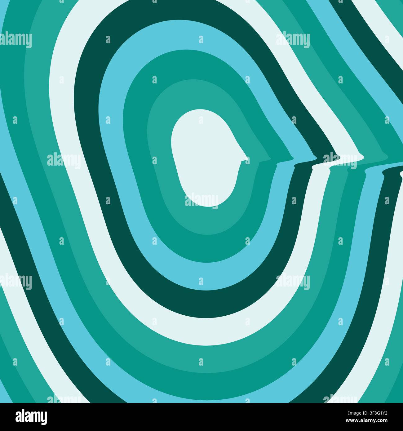 Abstract Turquoise Wave Curved Line Pattern Vector Illustration Stock Vector